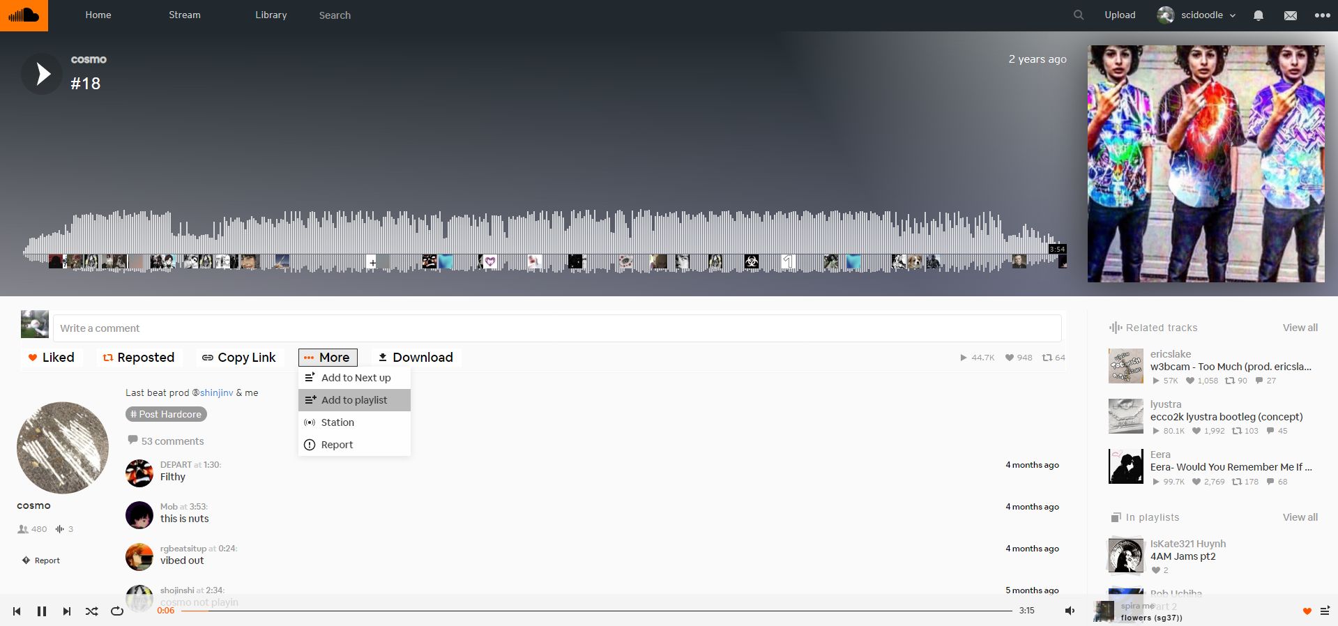 Screenshot of Soundcloud Cereal (OLD)