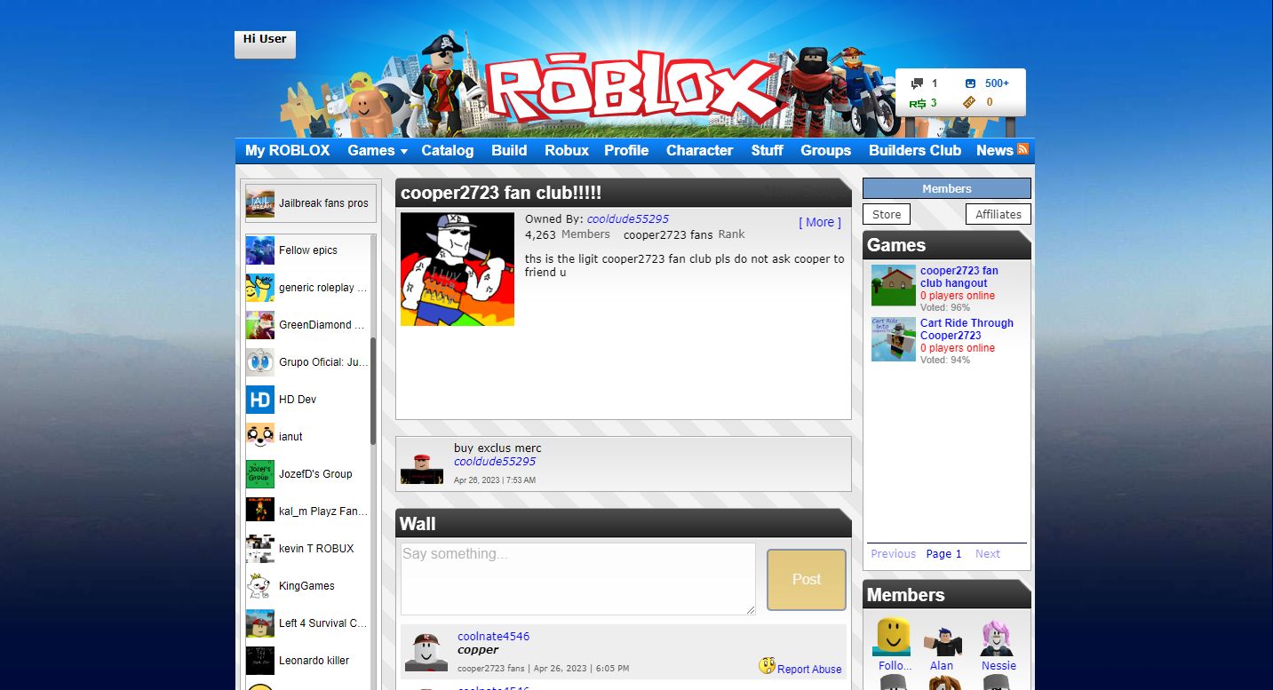 Fan site Roblox