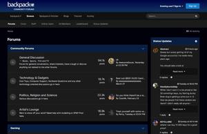 Screenshot of Dark theme for backpack.tf forums