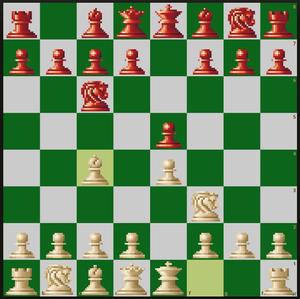 Screenshot of Lichess - Chessmaster 3000 (DOS 1991) - Pixel Art