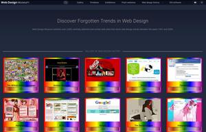 Screenshot of Web Design Museum (sort of mystifyed)