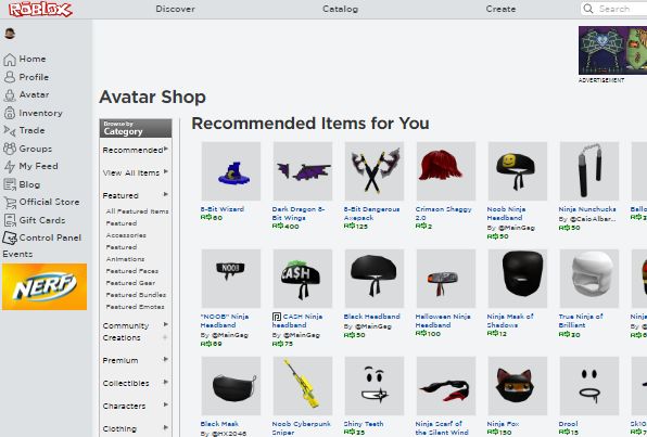 Roblox Catalog Advertisments