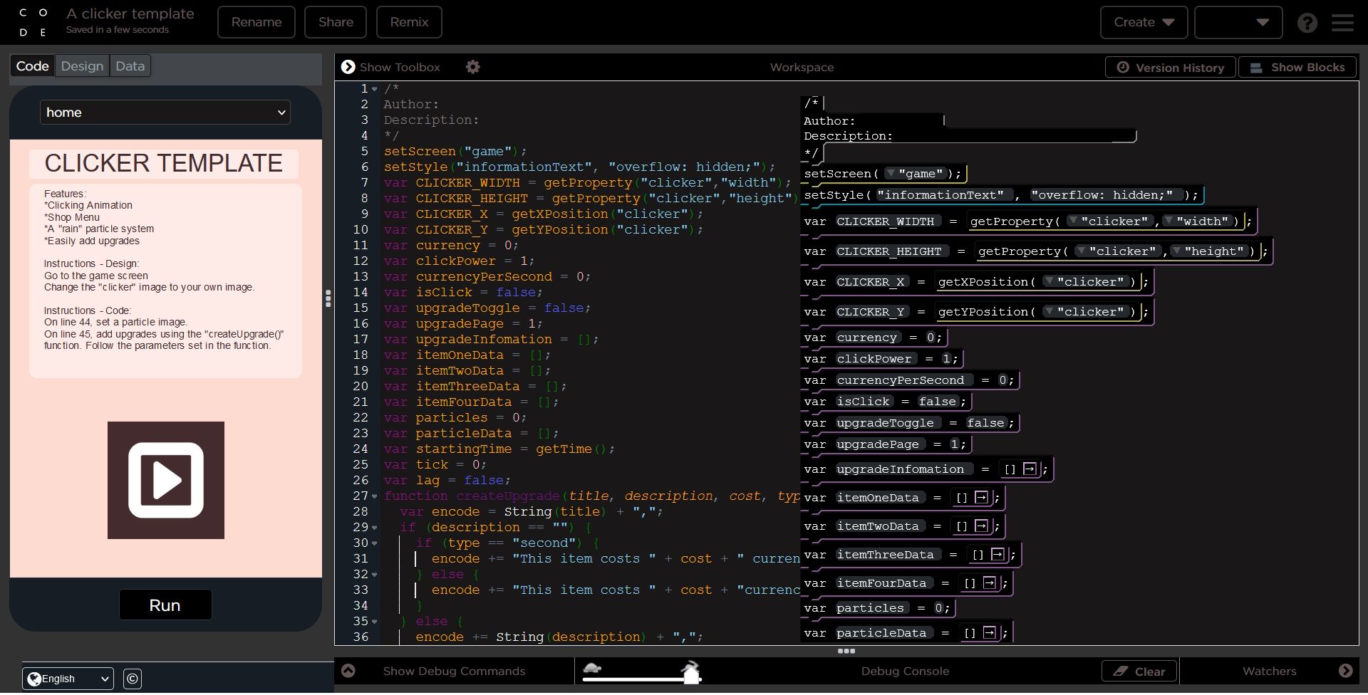 Screenshot of Dark code.org