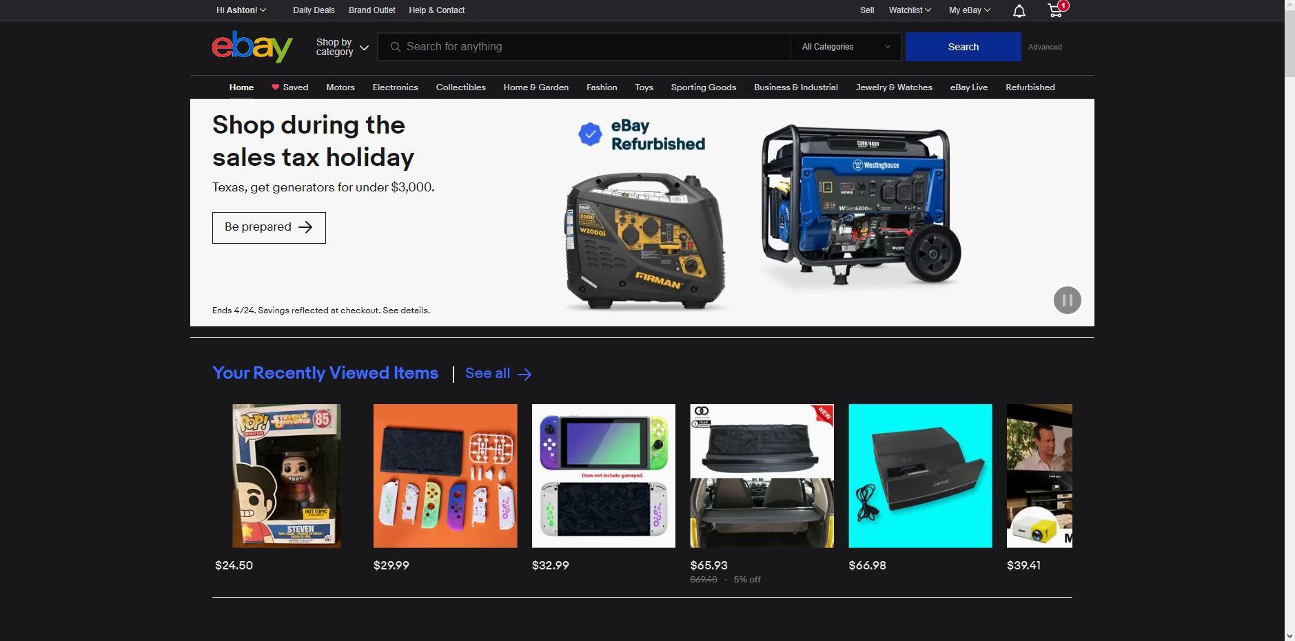 Screenshot of Dark eBay V2