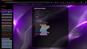 Screenshot of WorkFlowy Purple Dynamic Dark Theme 🟣