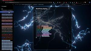 Screenshot of WorkFlowy Blue Dynamic Dark Theme 🔵