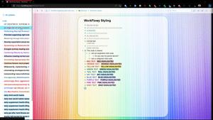 Screenshot of WorkFlowy White RGB / Rainbow Dynamic Light Theme ⚪🌈