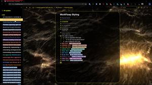 Screenshot of WorkFlowy Yellow Dynamic Dark Theme 🟡