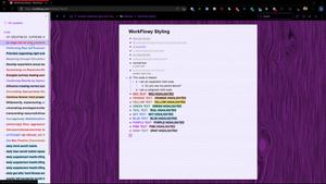 Screenshot of WorkFlowy Purple Desktop Light Theme 🟪