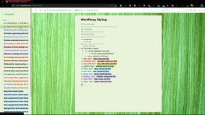 Screenshot of WorkFlowy Green Desktop Light Theme 🟩