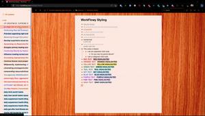 Screenshot of WorkFlowy Orange Desktop Light Theme 🟧