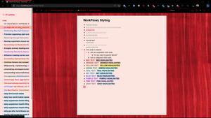 Screenshot of WorkFlowy Red Desktop Light Theme 🟥