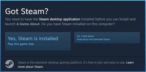 Screenshot of Steam Store Launch/Install Button UX