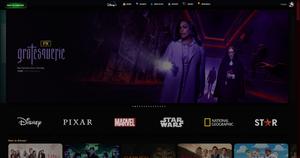 Screenshot of Disney+