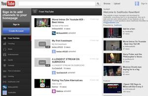 Screenshot of youtube branding for aesthetiful subrocks