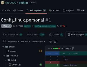 Screenshot of github.com - wider, cyan colors for dark theme