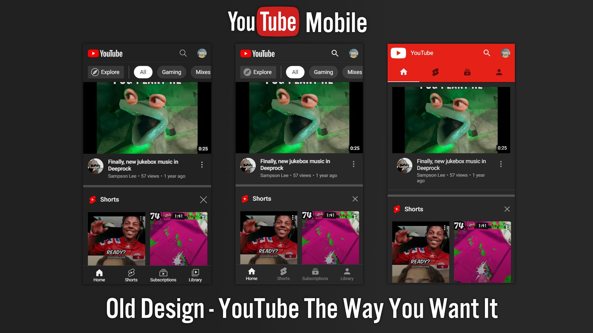Screenshot of YouTube Mobile - Old Design