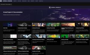 Screenshot of Unreal Engine Docs - Hide Navigation