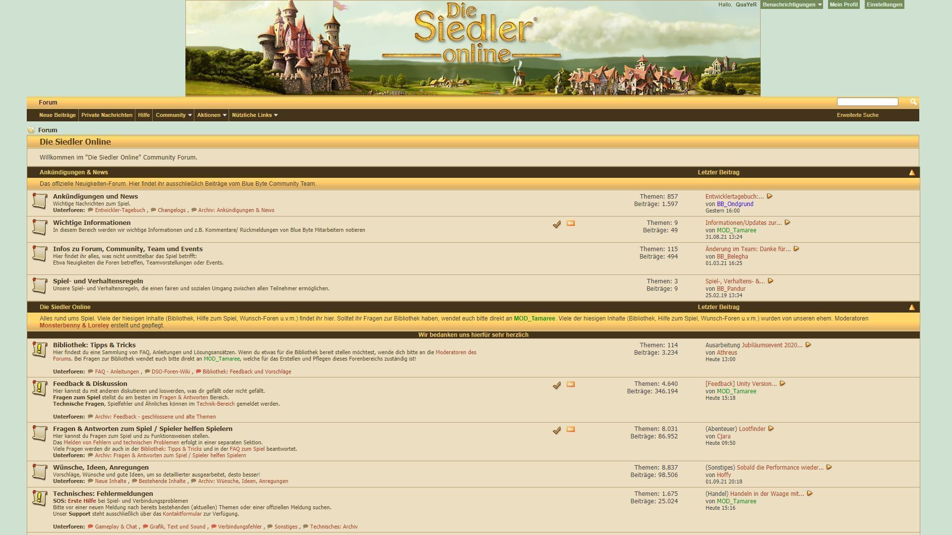 Screenshot of The Settlers Online - Wide Forum