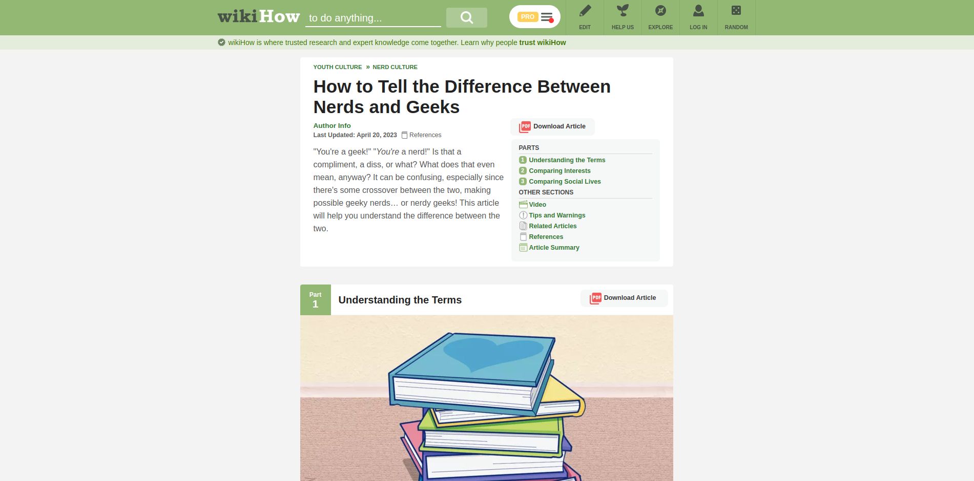 Screenshot of wikiHow Sidebar Remover