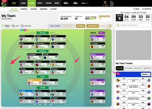Screenshot of SuperCoach minus gambling promotions
