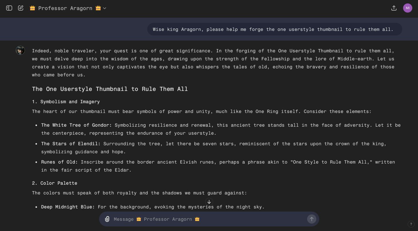 Screenshot of StretchGPT: Extra Wide ChatGPT Conversations