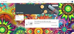 Screenshot of Customizable Google Classroom Background v4