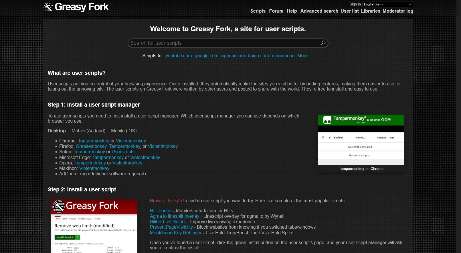 Screenshot of greasyfork.org ◀[ Xtreme ]▶