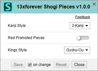 13xforever shogi pieces stylus option LuffyKudo