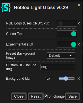 Settings preview