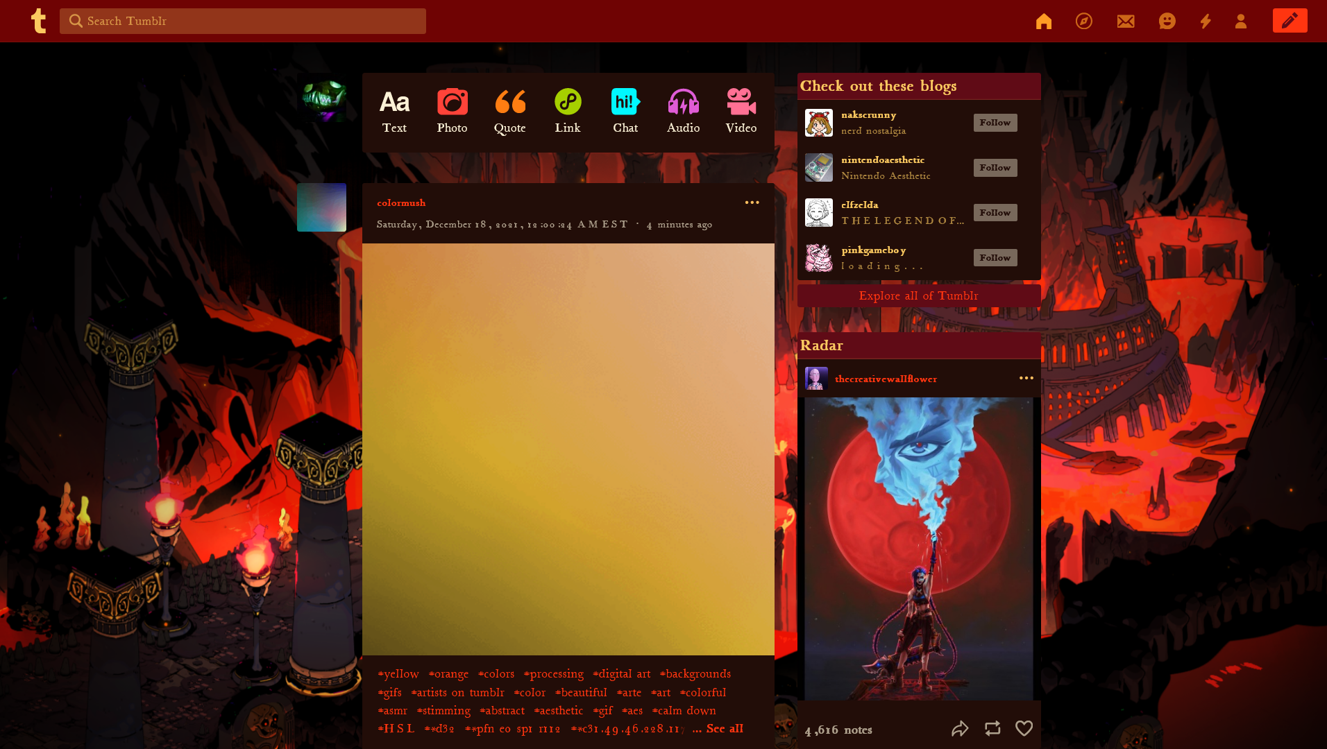 Screenshot of a custom theme.