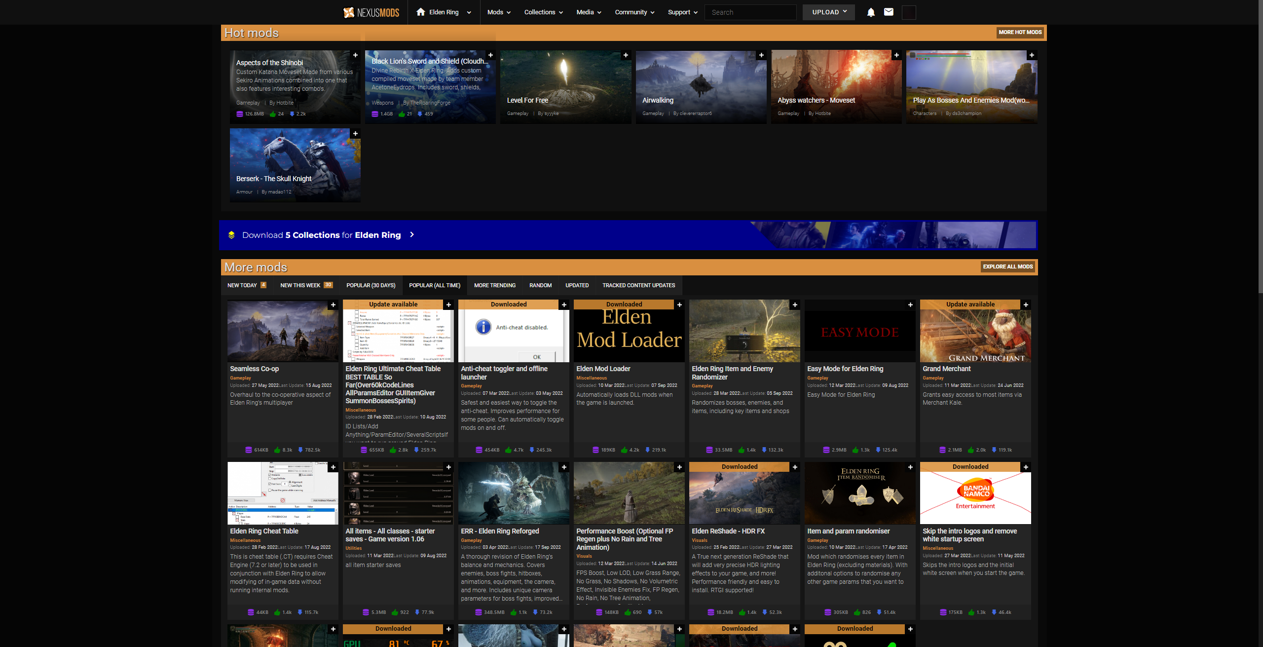 Main Game Home Page